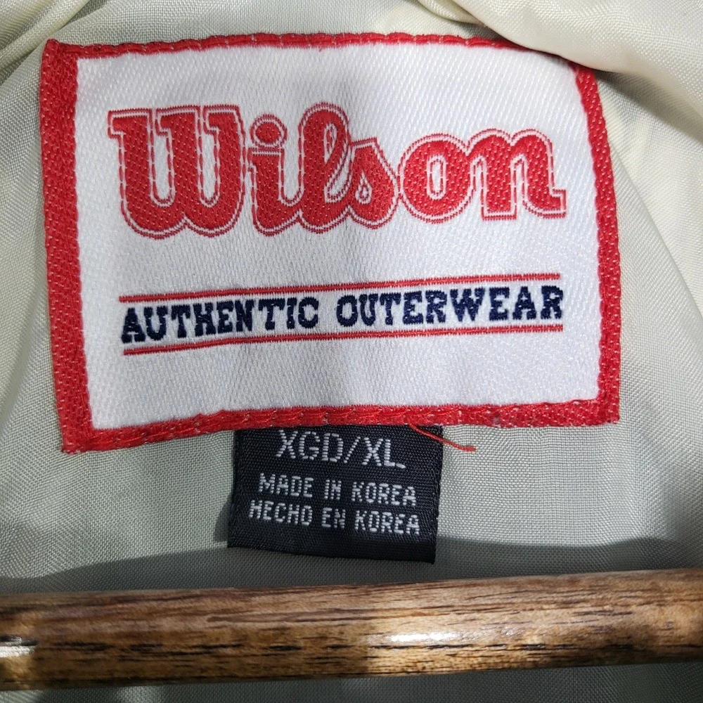 Vintage Wilson Jacket Mens XL Green Authentic Outerwear Pullover Nylon - Picture 3 of 13
